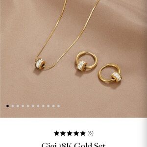 18K Gold Jewelry Set